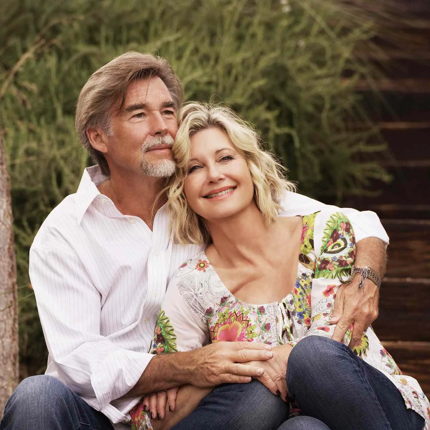 Olivia Newton John Dame Olivia Newton John with her Husband John Easterling