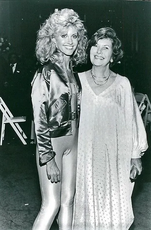 Olivia Newton John Dame Olivia Newton John with her mother Irene Helene Born at Grease promotion party in 1978